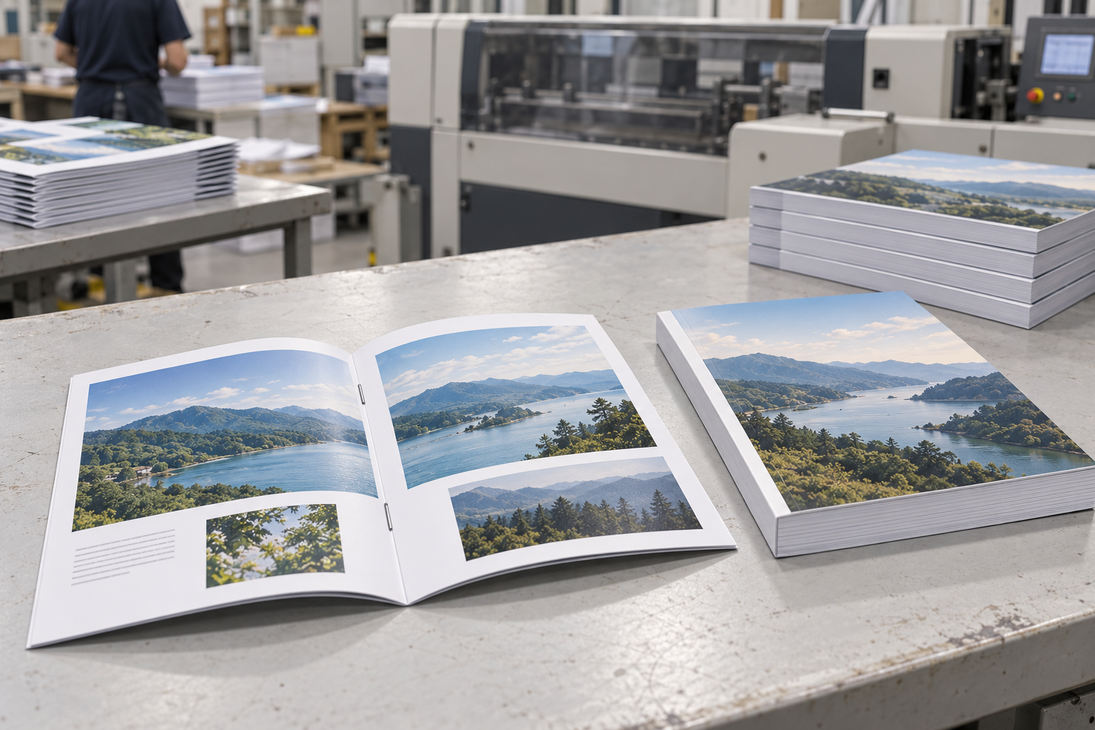 中綴じ・無線綴じに対応する冊子製本工程